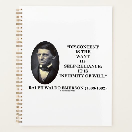 不満は自立エマーソンの欠乏である プランナー手帳 (正面)