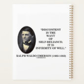 不満は自立エマーソンの欠乏である プランナー手帳 (裏面)