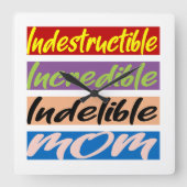 不滅で信じられないほどの母親 スクエア壁時計 (正面)