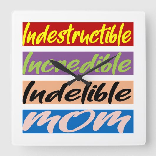 不滅で信じられないほどの母親 スクエア壁時計 (正面)