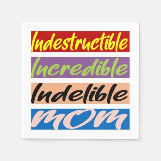 不滅で信じられないほどの母親 スタンダードカクテルナプキン (正面)