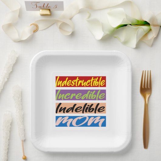 不滅で信じられないほどの母親 ペーパープレート (ウェディング)
