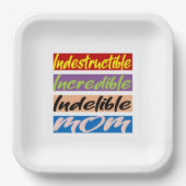 不滅で信じられないほどの母親 ペーパープレート (正面)