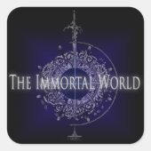 不滅の世界ステッカー スクエアシール (正面)