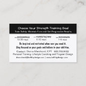 不滅の強さの訓練用名刺 名刺 (裏面)