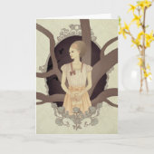 「不滅の愛および忍耐」の挨拶状 カード (黄色い花)