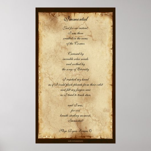 『不滅』スピリチュアル詩ポスター ポスター (正面)