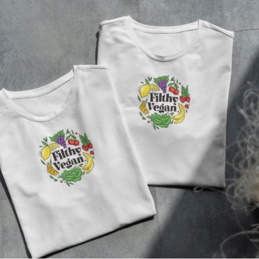 不潔おもしろいビーガン Tシャツ