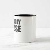 不潔に鈍感なノベルティ おもしろい ツートーンマグカップ (中央)