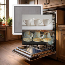 不潔またはクリーンなコーヒーカップ食洗機