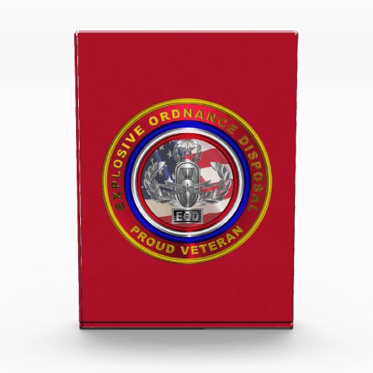 不発弾処理(EOD)退役軍人 フォトブロック (正面)