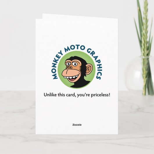 不相応おもしろいな男性誕生日 カード (裏面)