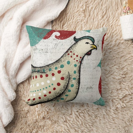 不真面目なチキン装飾用クッション クッション (ブランケット)