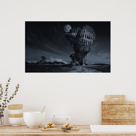 不眠または夜行覚醒 ポスター (キッチン)