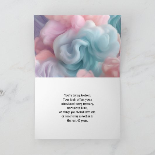 不眠ユーモアのための綿菓子の脳 カード (内部)