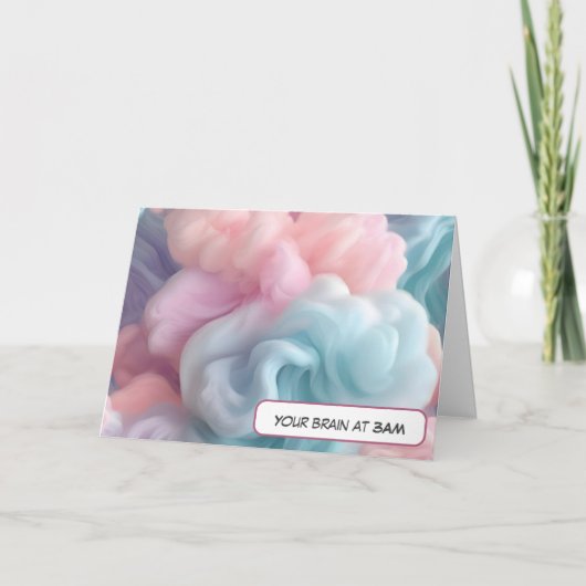 不眠ユーモアのための綿菓子の脳 カード (正面)