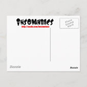 不眠症がセーヌ川の海岸を訪れる ポストカード (裏面)