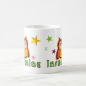 不眠症のフクロウのコーヒー・マグ コーヒーマグカップ (中央)