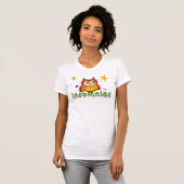 不眠症のフクロウの女性Tシャツ Tシャツ (正面フル)