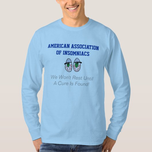 不眠症患者のアメリカ連合 Tシャツ (正面)