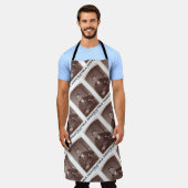 不破壊フィニアスゲージ心理学ユーモア エプロン (着用した状態)