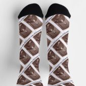 不破壊フィニアスゲージ心理学ユーモア ソックス (上部)