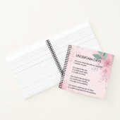 不確かな日 – 希望の勇気勇気付けられる詩 ノートブック (内部)