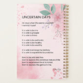 不確かな日 – 希望の勇気勇気付けられる詩 プランナー手帳 (裏面)