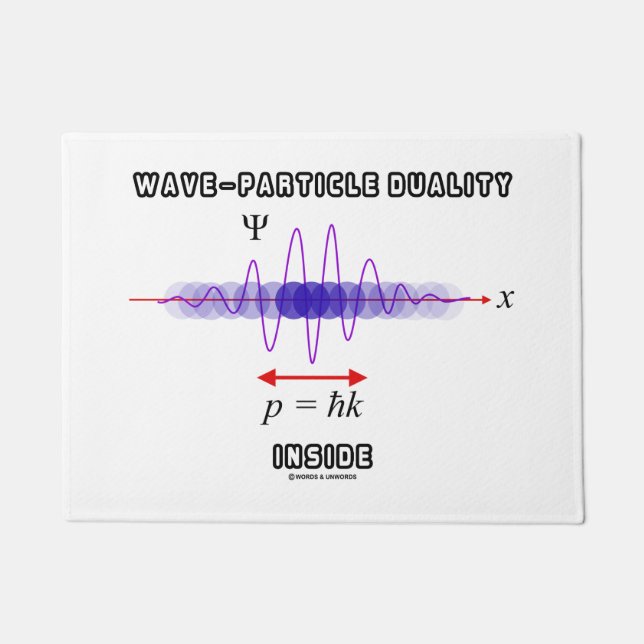 不確定性原理の中の波粒子の二元性 ドアマット (正面)