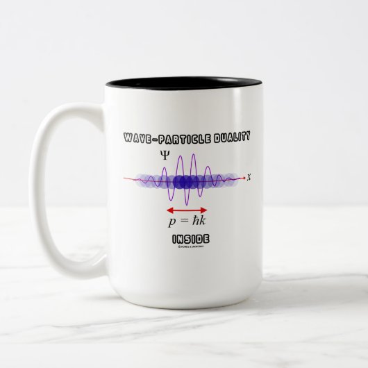 不確定性原理の内部における波粒子の二重性 ツートーンマグカップ (左)