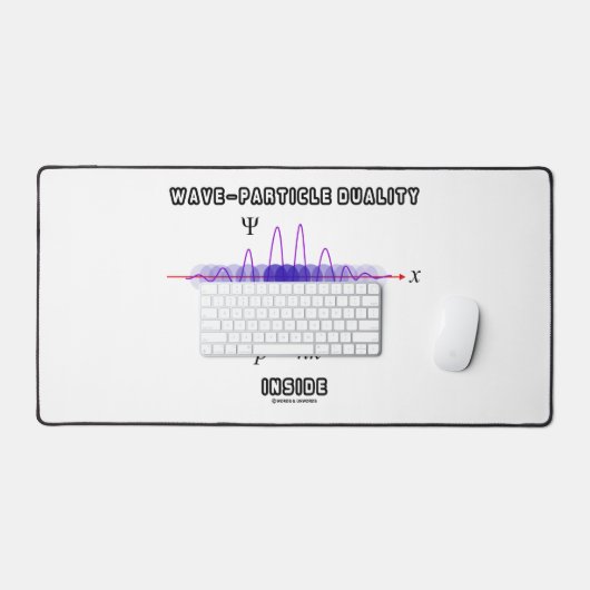 不確定性原理の内部における波粒子の二重性 デスクマット (キーボード&マウス)