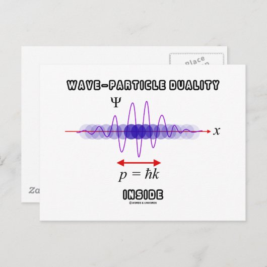 不確定性原理の内部における波粒子の二重性 ポストカード (正面/裏面)