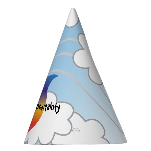 不確実性のハリケーンのギャグの冗談のギフトの円錐形 パーティーハット (右)