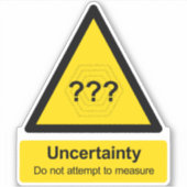 「不確実性：測定を試みない」記号 シール (正面)