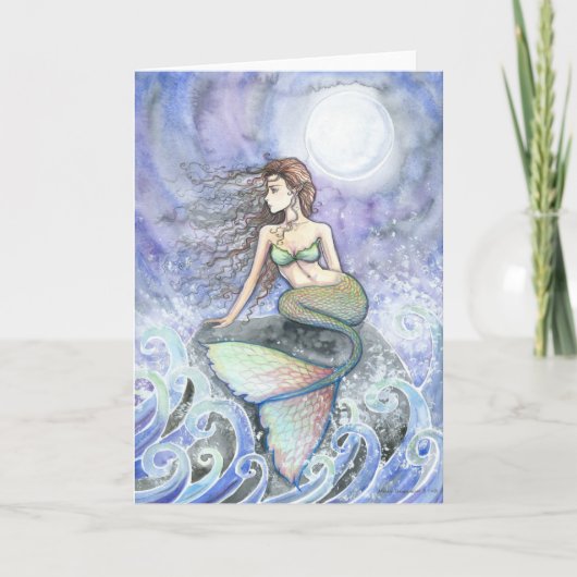 不穏な潮流の人魚 グリーティングカード (正面)