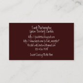 不精なアラスカの滝 名刺 (裏面)