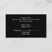 不精なキツネ。 黒 名刺 (裏面)