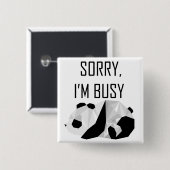 不精なパンダのバッジ 缶バッジ (正面&裏面)