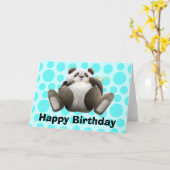 不精なパンダのバースデー・カード カード (黄色い花)