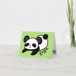 不精なパンダのブランクのnotecards カード