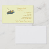 不精なボート日の魚釣りの名刺のテンプレート 名刺 (正面/裏面)