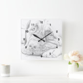 不精なマスティフ スクエア壁時計 (ホーム)