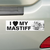 不精なマスティフ バンパーステッカー (車上)