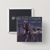 不精な女性のカーボーイボタン 缶バッジ (正面&裏面)