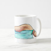 不精な日曜日のグレイハウンドのイラストレーションのマグ コーヒーマグカップ (正面右)