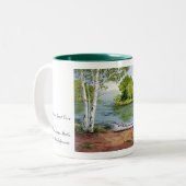 不精なNorthwoodsのカヌー旅行のマグ ツートーンマグカップ (正面左)