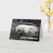 不精白くまは起こります カード (黄色い花)