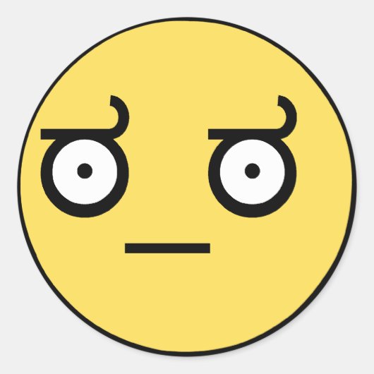 不素晴らし承認顔 ラウンドシール (正面)