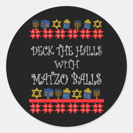 不細工おもしろいなデッキでマッツォボールでホール ラウンドシール (正面)