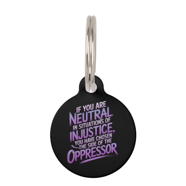 不義もし義の場合は中立 ペット　ネームタグ (正面)